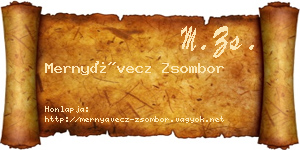 Mernyávecz Zsombor névjegykártya